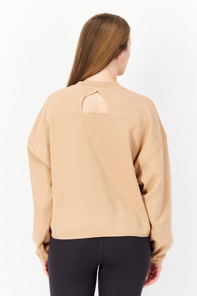 PUMA Women Sportswear Fit Sleeveless Training Sweatshirt, Tan - Image 4